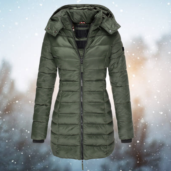 Faustine Hooded Zip Winter Jacket