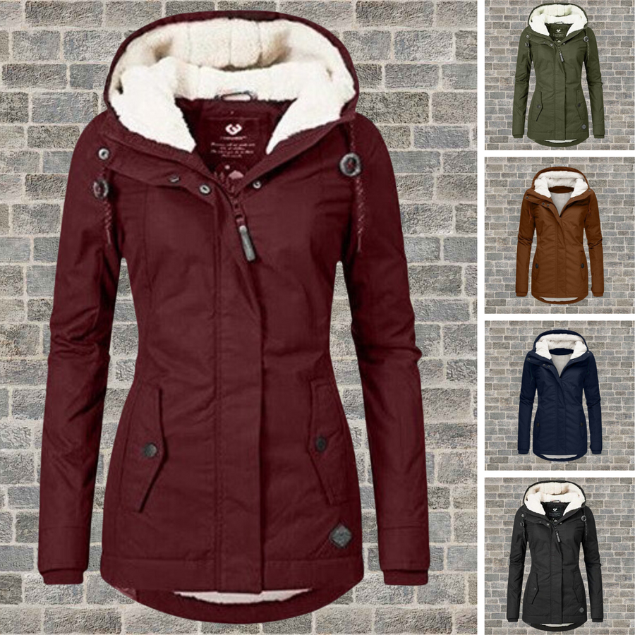 Luana Teddy Lined Hood Drawstring Parka