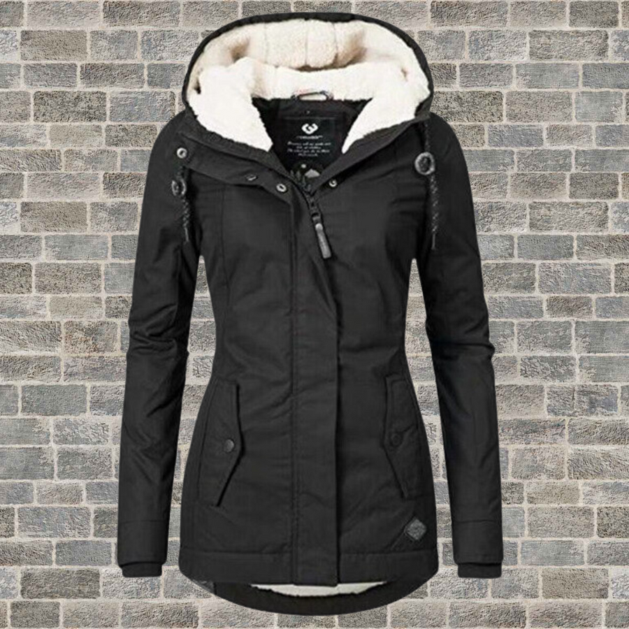 Luana Teddy Lined Hood Drawstring Parka