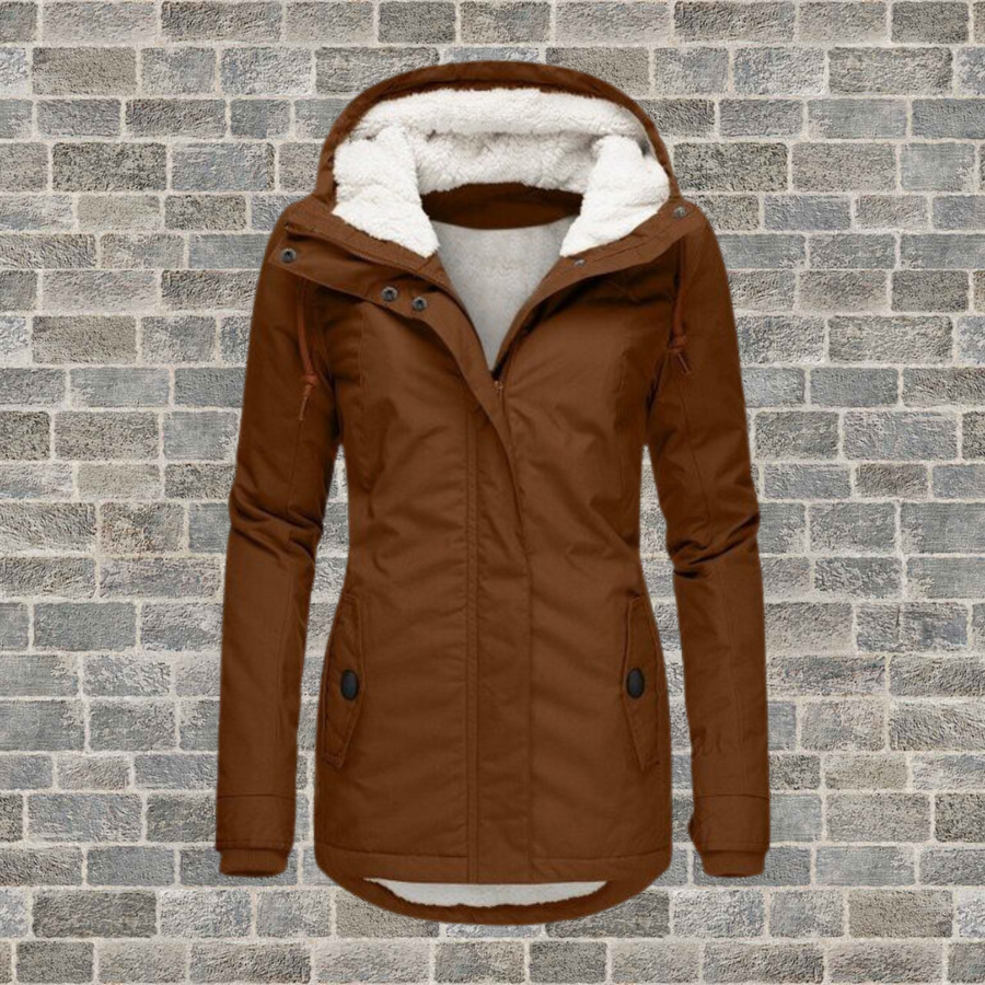 Luana Teddy Lined Hood Drawstring Parka