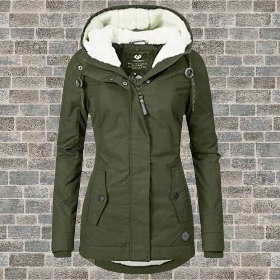 Luana Teddy Lined Hood Drawstring Parka