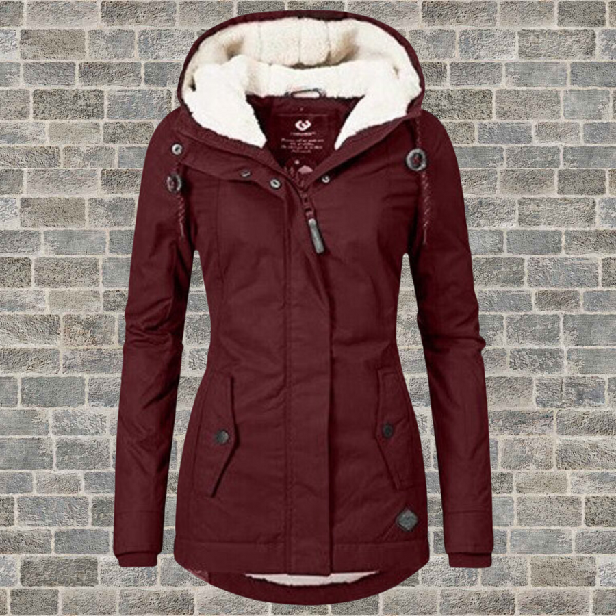 Luana Teddy Lined Hood Drawstring Parka