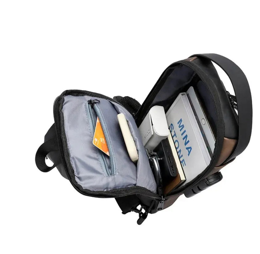 Senta Anti Theft Crossbody Sling Bag with USB Port