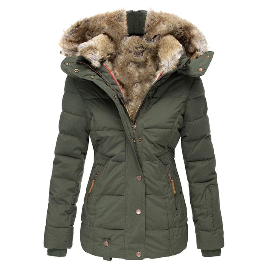 Noreen Quilted Jacket with Faux Fur Lined Hood