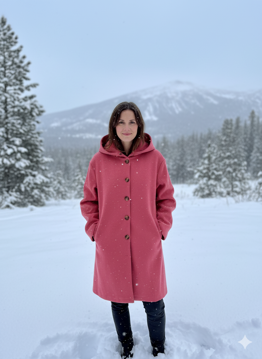 Cosima Hooded Button Front Coat