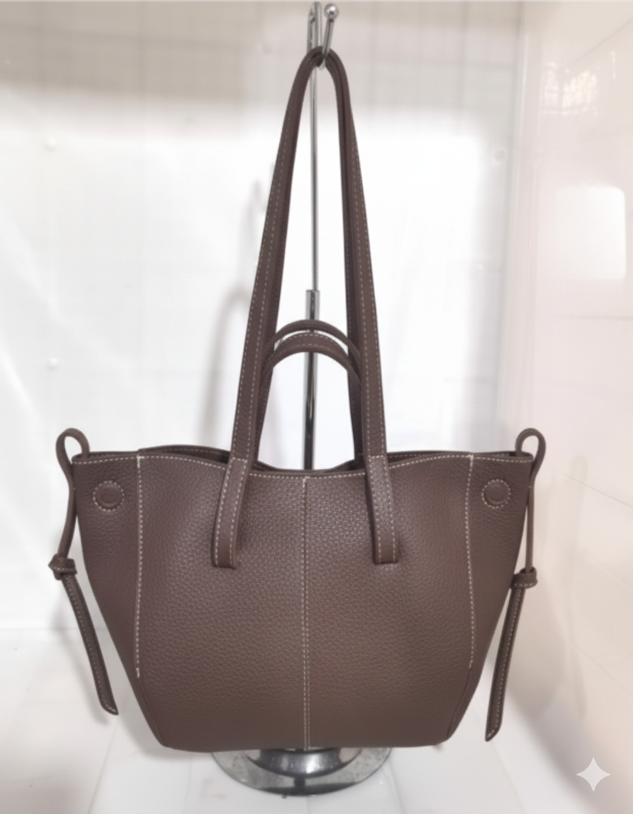 Eve Leather Drawstring Top Handle Bag