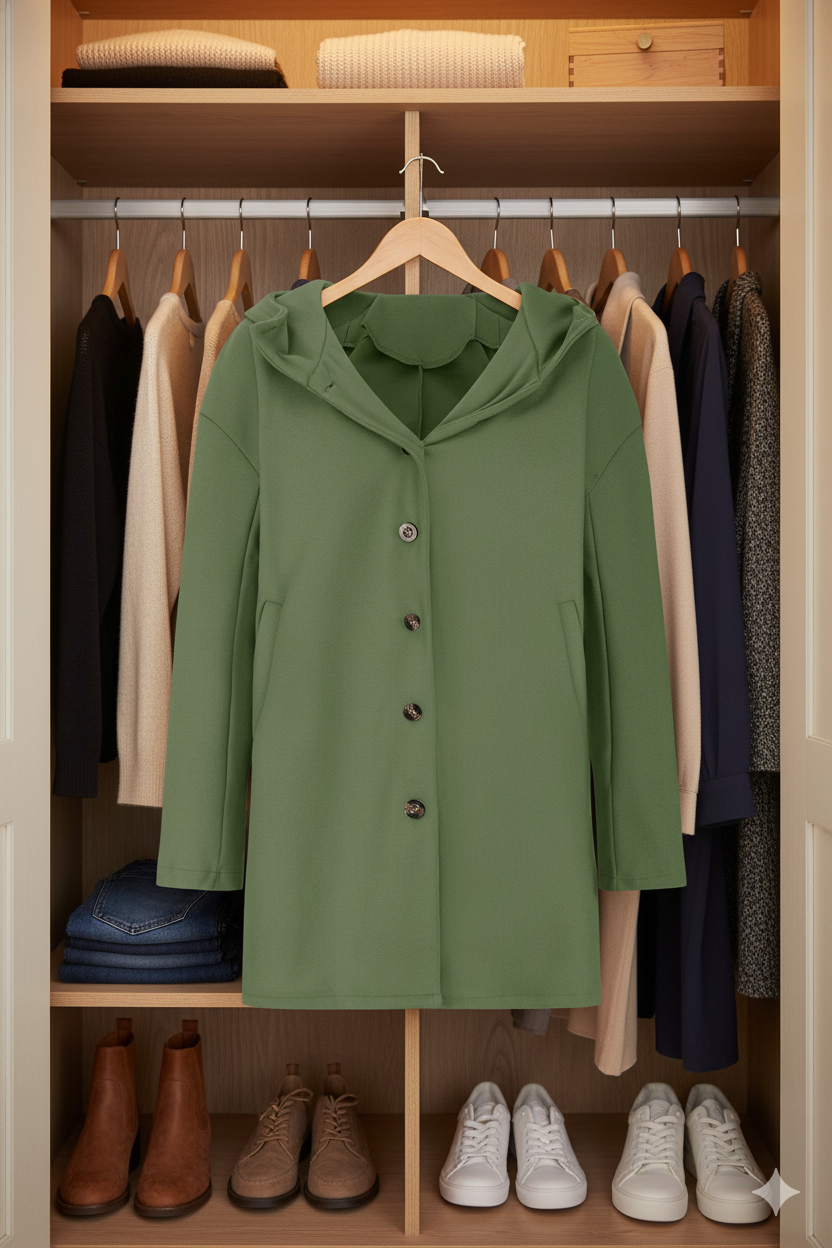 Wendela Elegant Windproof Hooded Coat