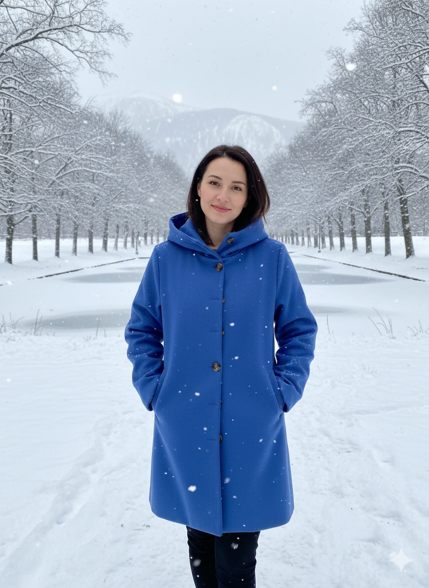 Cosima Hooded Button Front Coat