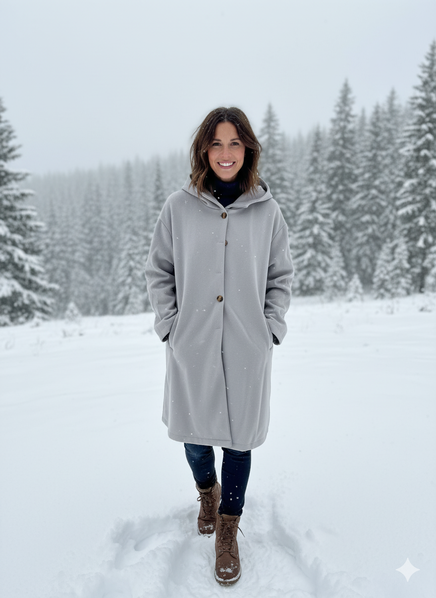 Cosima Hooded Button Front Coat