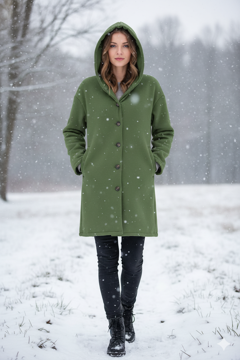 Wendela Elegant Windproof Hooded Coat