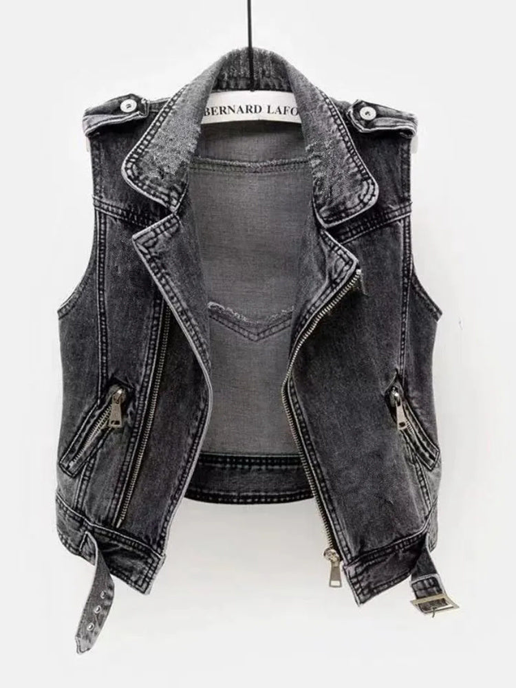 Ilsa Denim Vest with Pockets