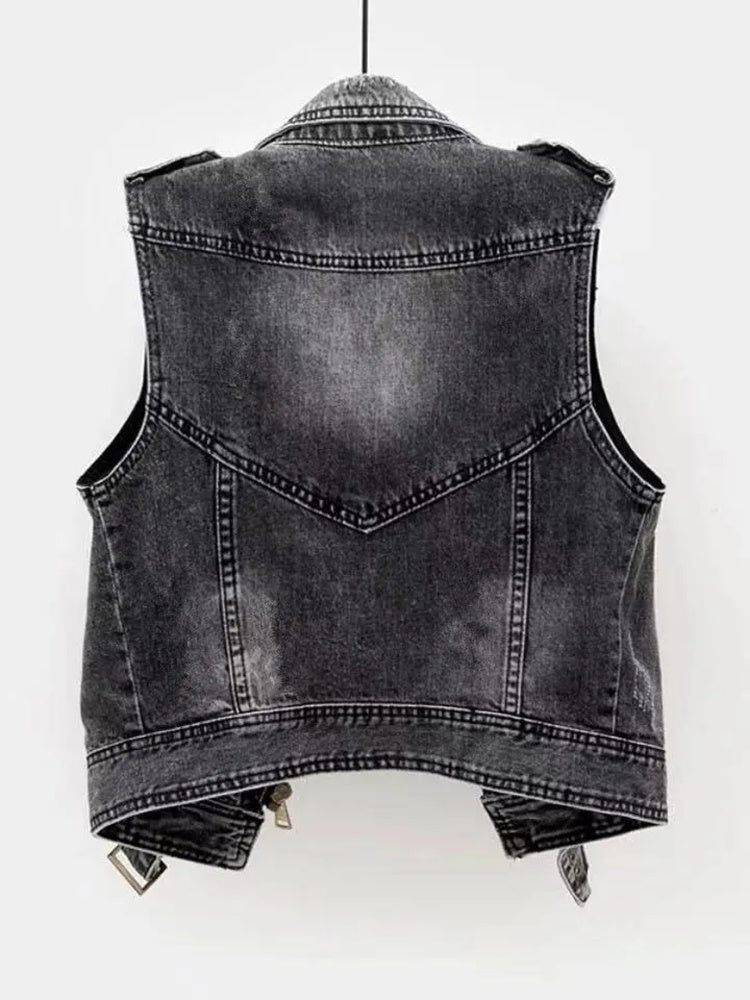 Ilsa Denim Vest with Pockets