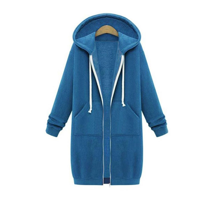 Gesa Long Zip Up Hoodie