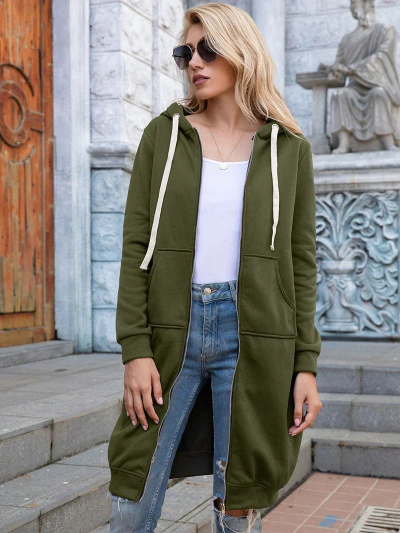 Gesa Long Zip Up Hoodie