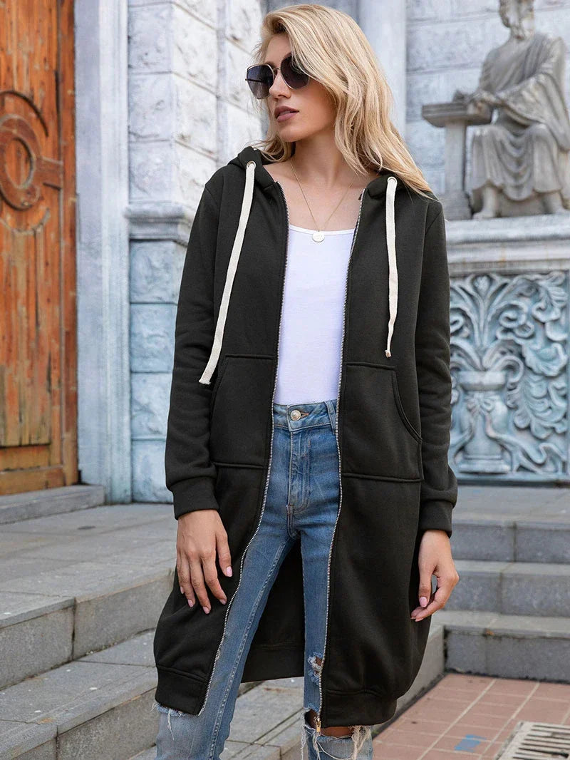 Gesa Long Zip Up Hoodie