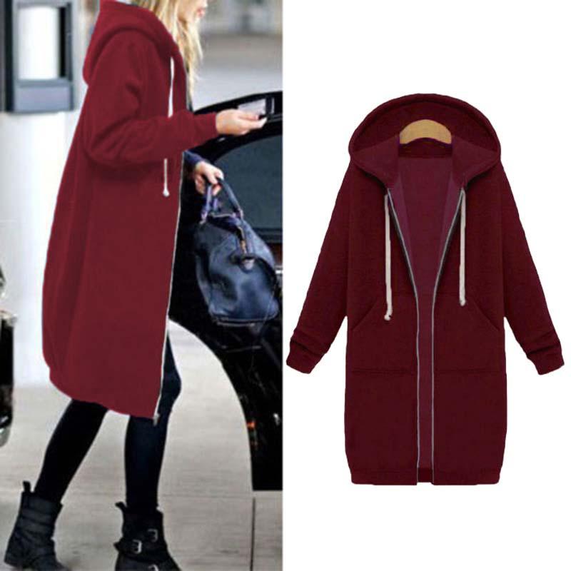 Gesa Long Zip Up Hoodie