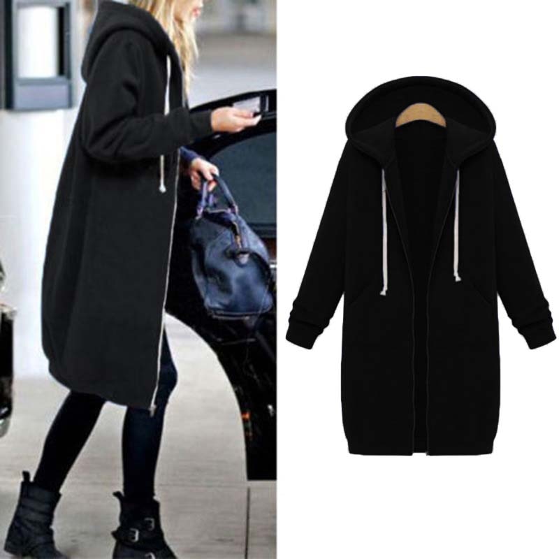 Gesa Long Zip Up Hoodie