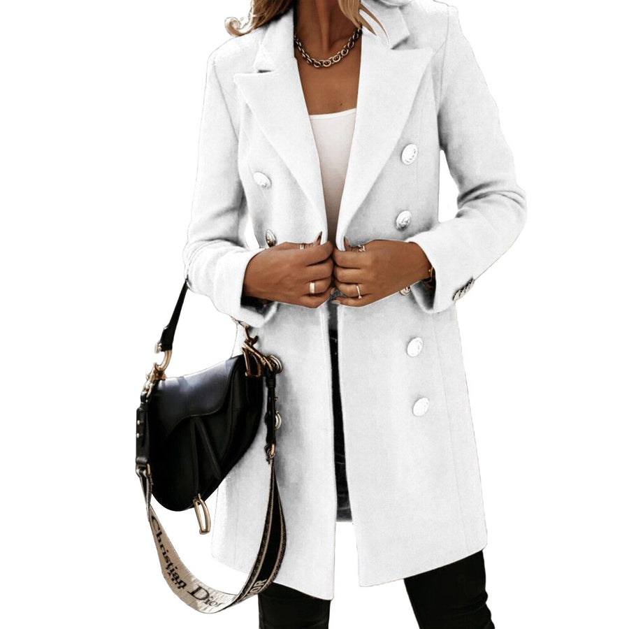 Juniper Double Breasted Lapel Long Coat