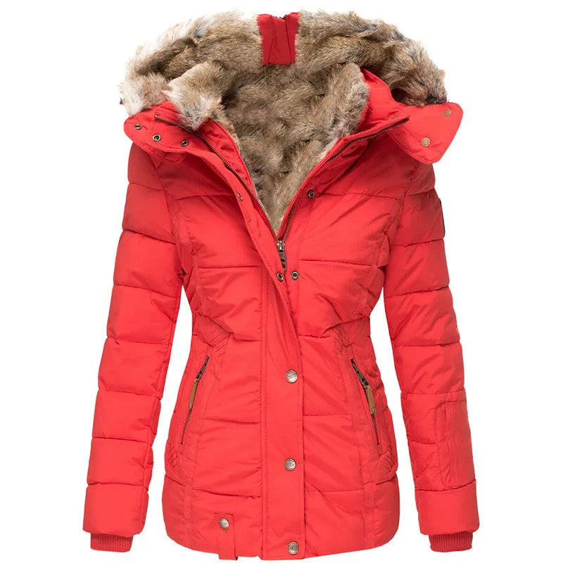 Alba Quilted Puffer Jacket with Faux Fur Hood