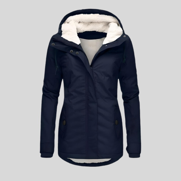 Gaelle Long Water Resistant Lined Hooded Winter Jacket