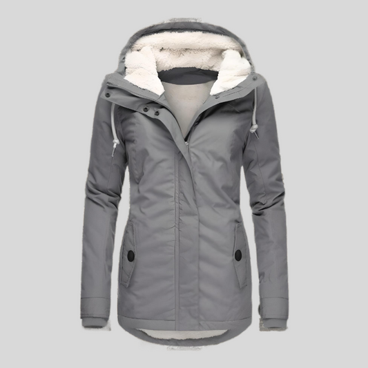 Gaelle Long Water Resistant Lined Hooded Winter Jacket