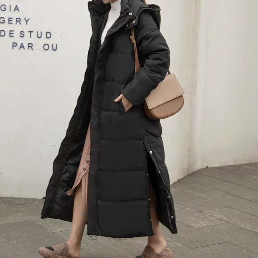 Sylvie Maxi Quilted Stand Collar Coat