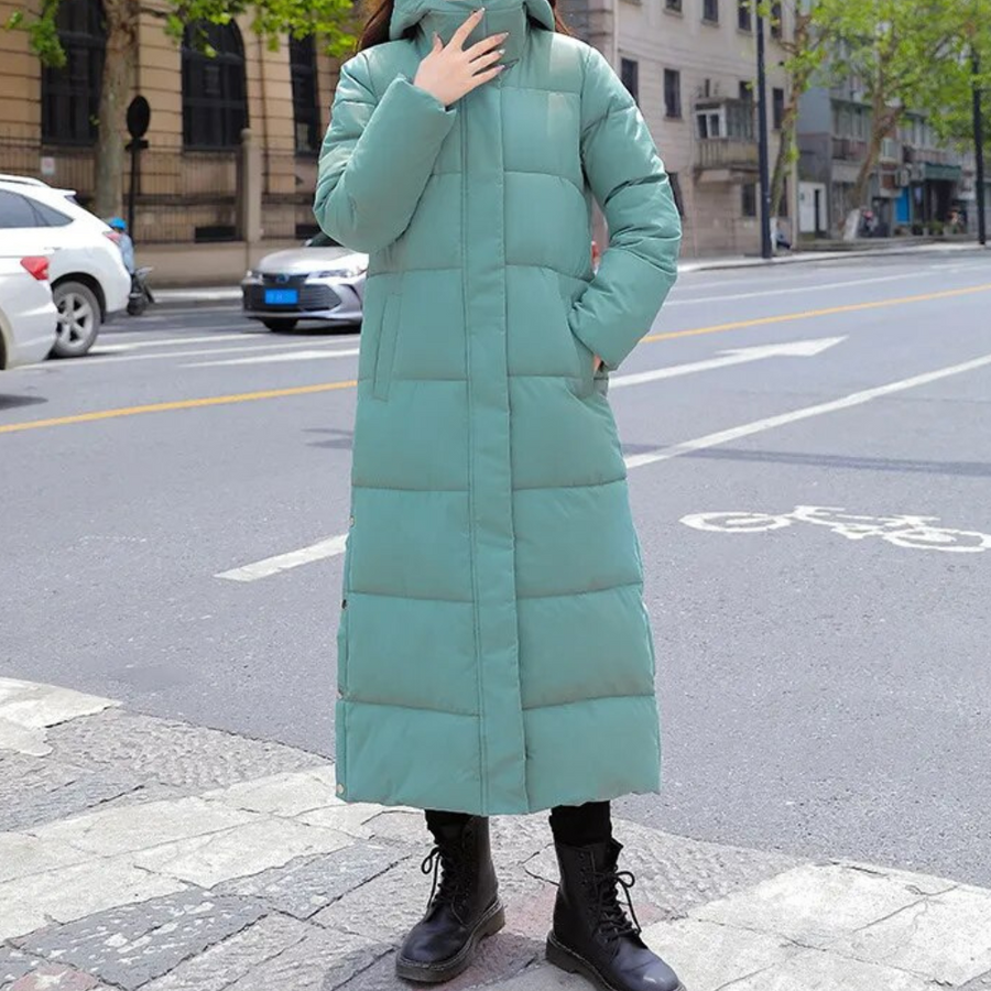 Sylvie Maxi Quilted Stand Collar Coat