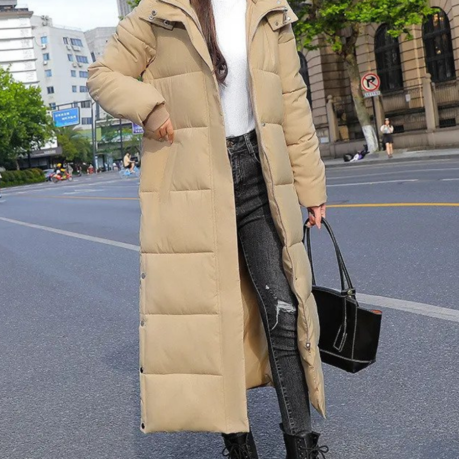 Sylvie Maxi Quilted Stand Collar Coat