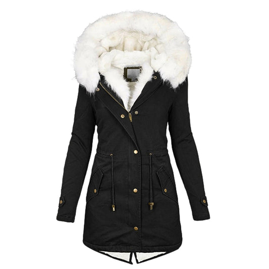 Lieke Fleece Lined Padded Hooded Winter Coat