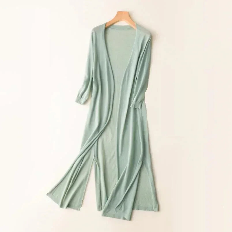 Mirelle Lightweight Long Open Front Cardigan
