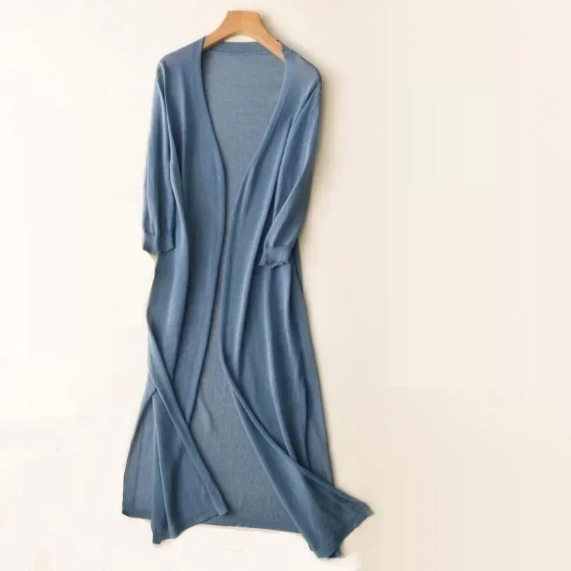 Mirelle Lightweight Long Open Front Cardigan