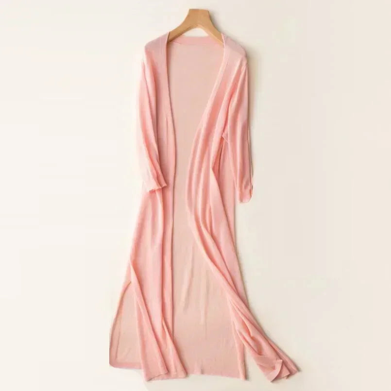 Mirelle Lightweight Long Open Front Cardigan