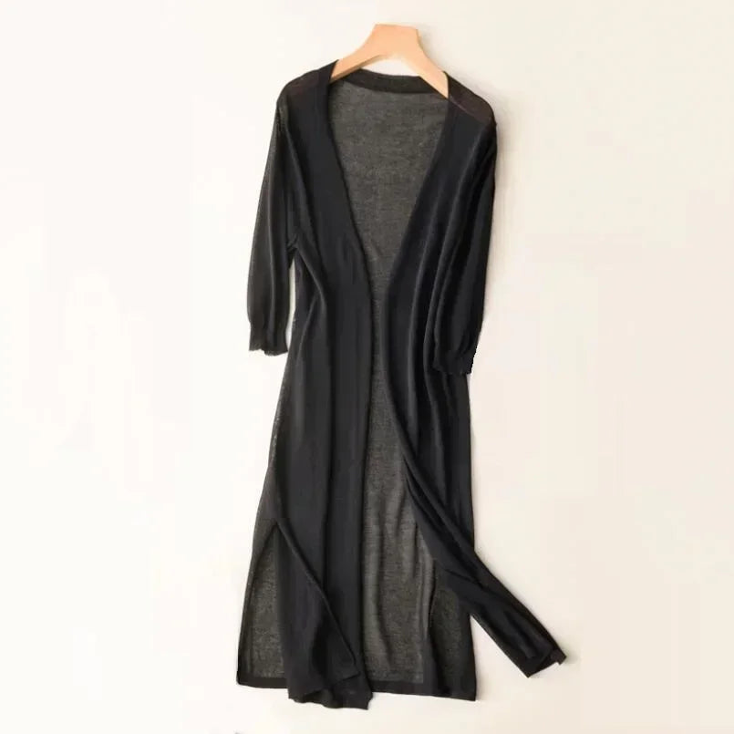Mirelle Lightweight Long Open Front Cardigan