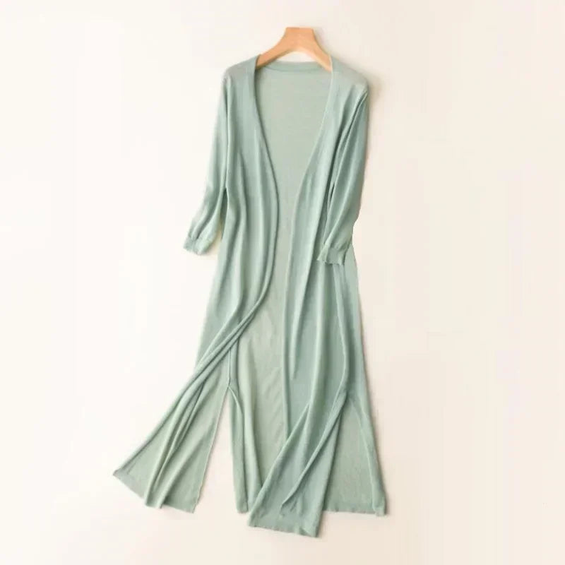 Mirelle Lightweight Long Open Front Cardigan