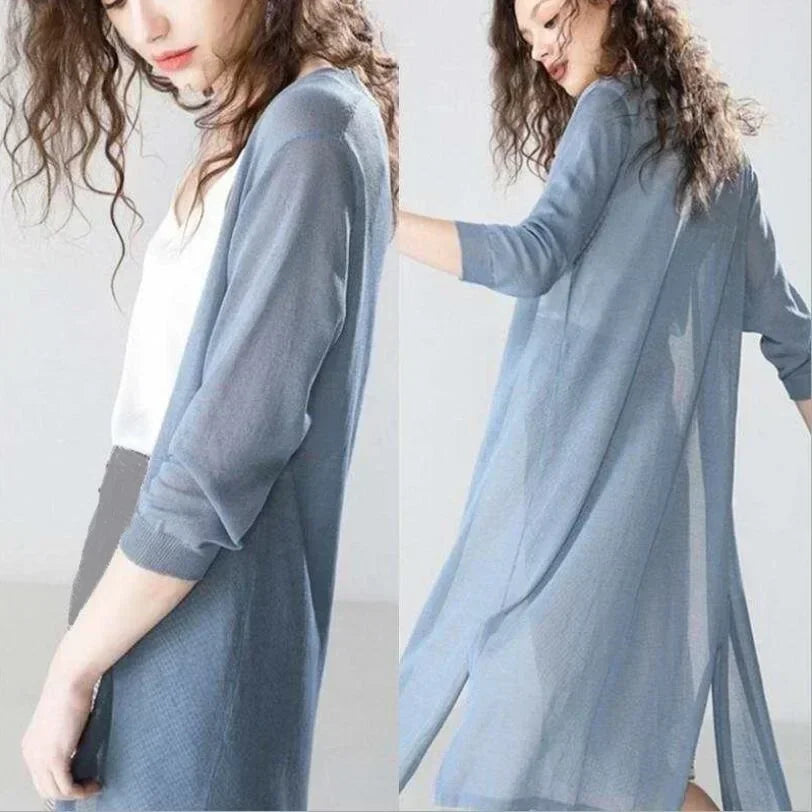 Mirelle Lightweight Long Open Front Cardigan