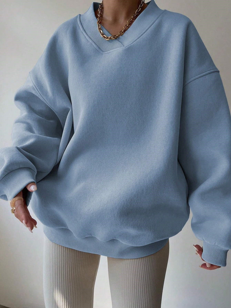 Janne Casual Patchwork Crew Neck Sweatshirt