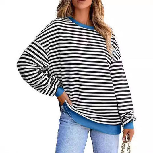 Birgitta Wide Stripe Casual Sweater