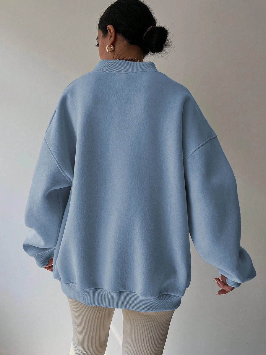 Janne Casual Patchwork Crew Neck Sweatshirt