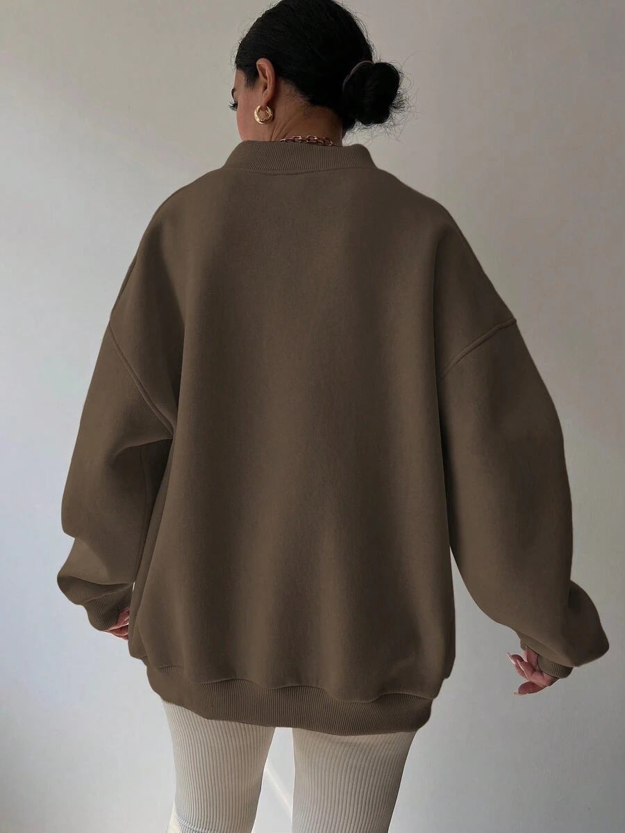 Janne Casual Patchwork Crew Neck Sweatshirt
