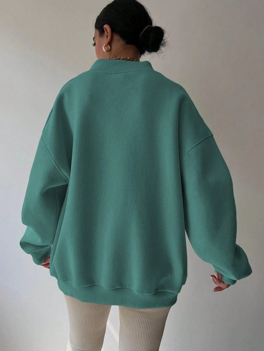 Janne Casual Patchwork Crew Neck Sweatshirt