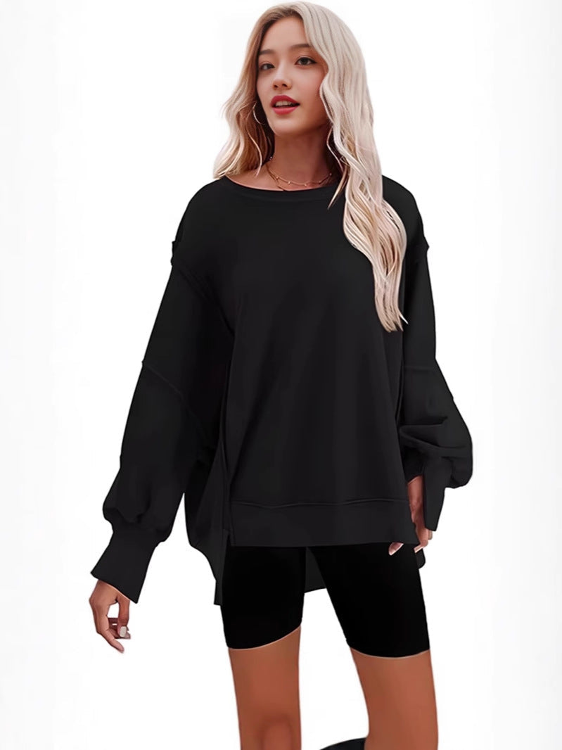 Liv Puff Sleeve Crew Neck Sweatshirt