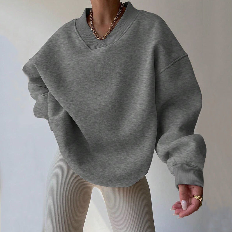 Janne Casual Patchwork Crew Neck Sweatshirt