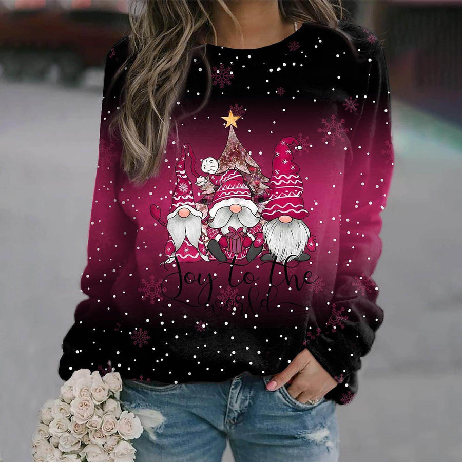 Pearl Christmas Gnome Graphic Sweatshirt