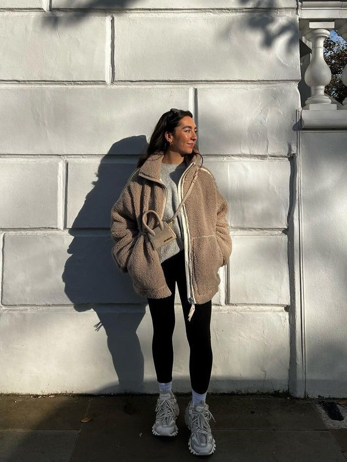 Heloisa Oversized Sherpa Zip Jacket