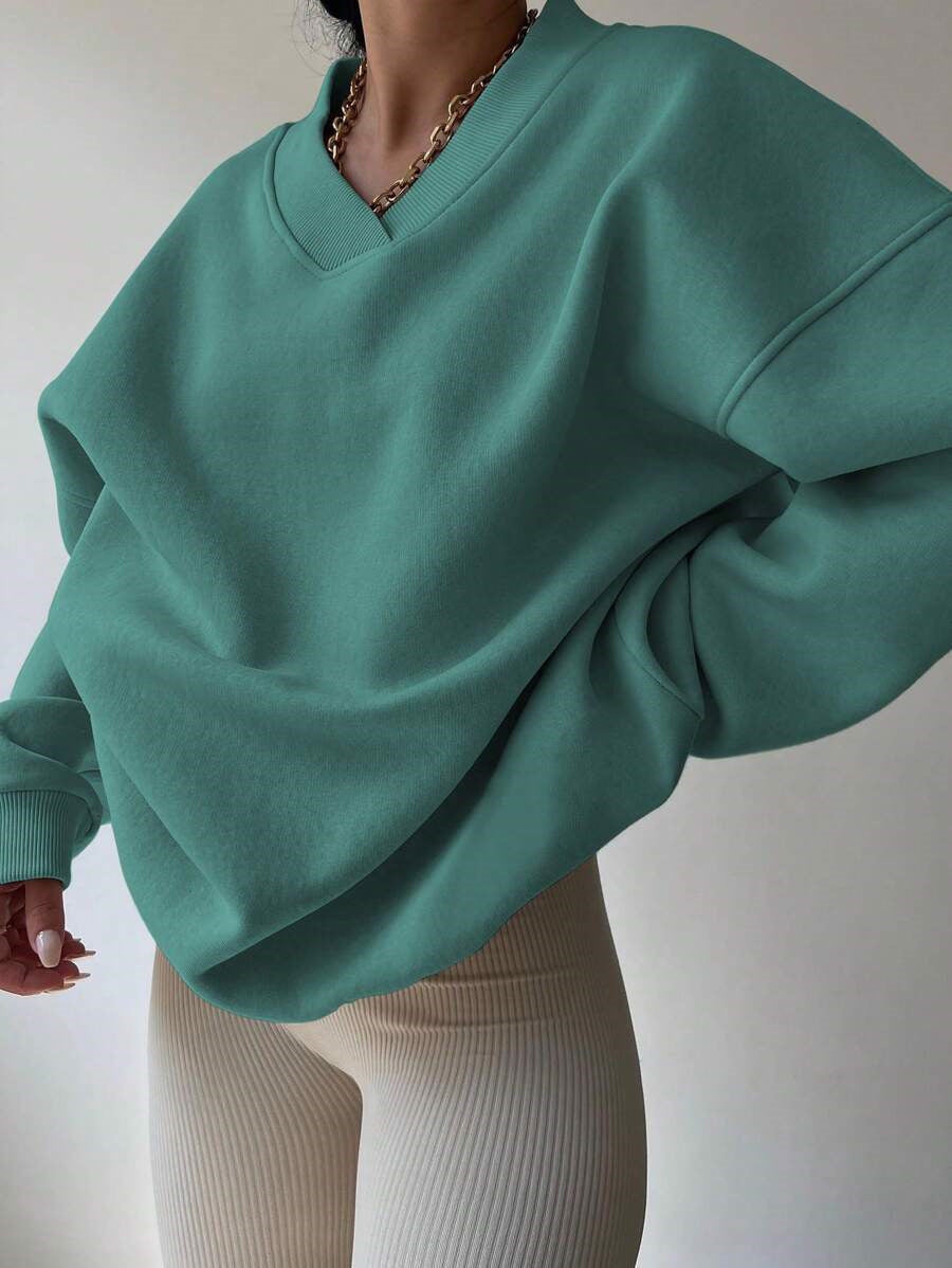 Janne Casual Patchwork Crew Neck Sweatshirt