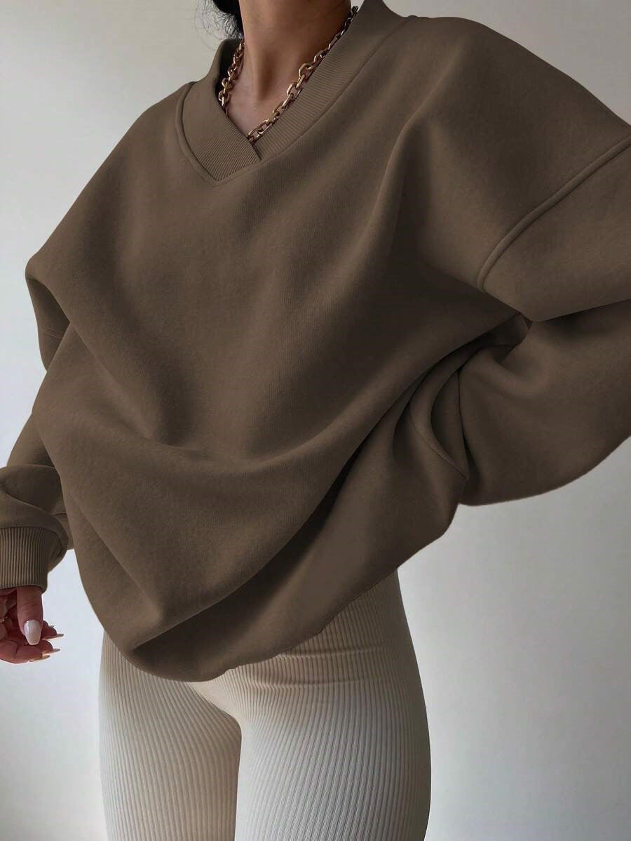 Janne Casual Patchwork Crew Neck Sweatshirt