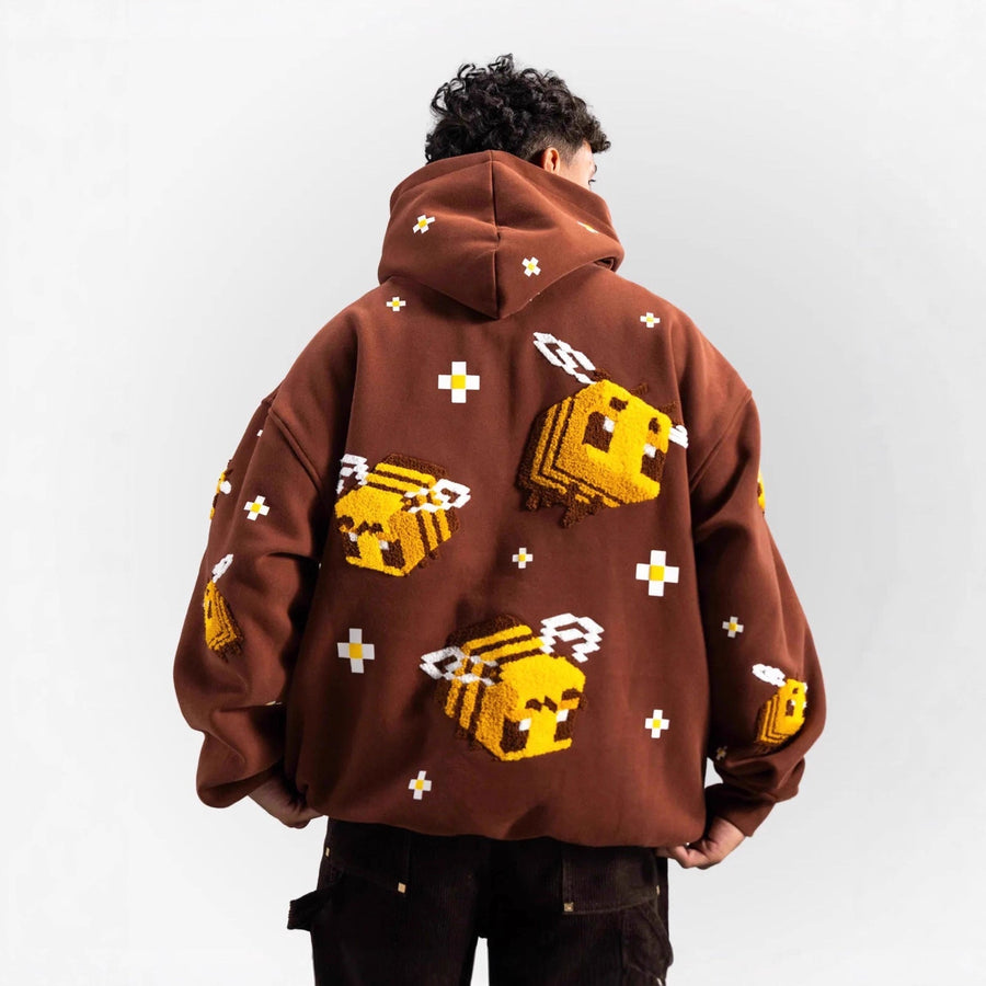 Insa Pixel Bee Graphic Hoodie
