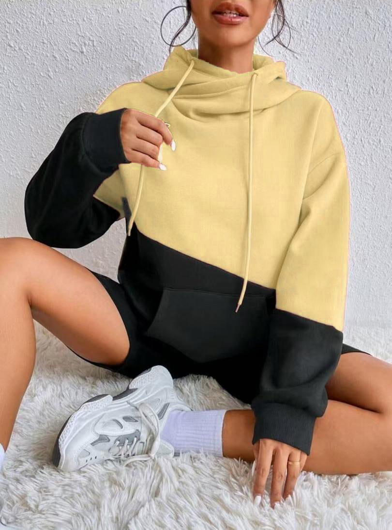 Isa Two Tone Color Block Hoodie