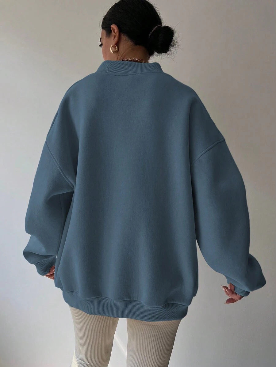 Janne Casual Patchwork Crew Neck Sweatshirt