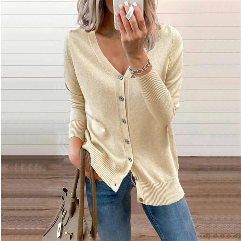 Hollis Deep V Neck Button Cardigan